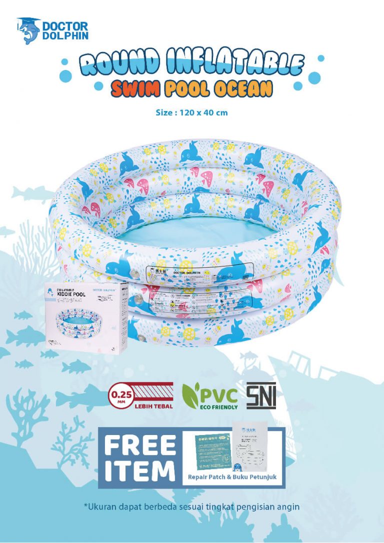 DOCTOR DOLPHIN - Kolam Renang dan Perlengkapan Renang Anak - Round Inflatable Swim Pool Oceans