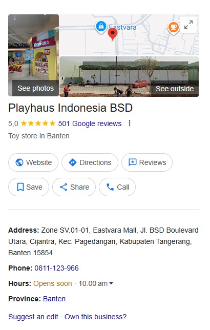 Toko mainan anak paling terdekat